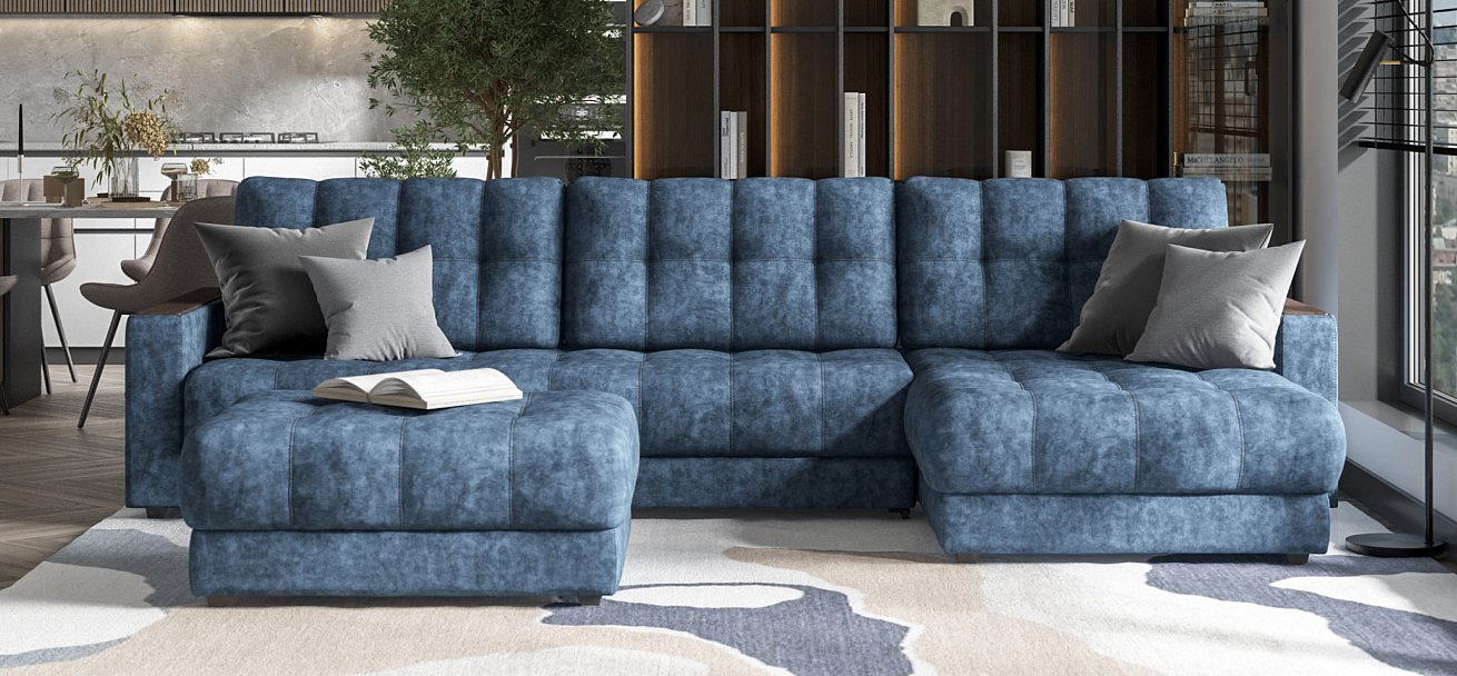 Угловой диван BOSS 3.0 MAX Велюр Royal топаз NEW