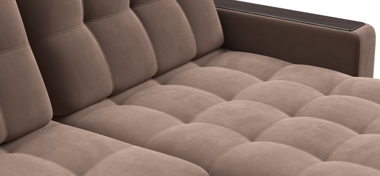 Угловой диван BOSS 3.0 MAX велюр Monolit мокко