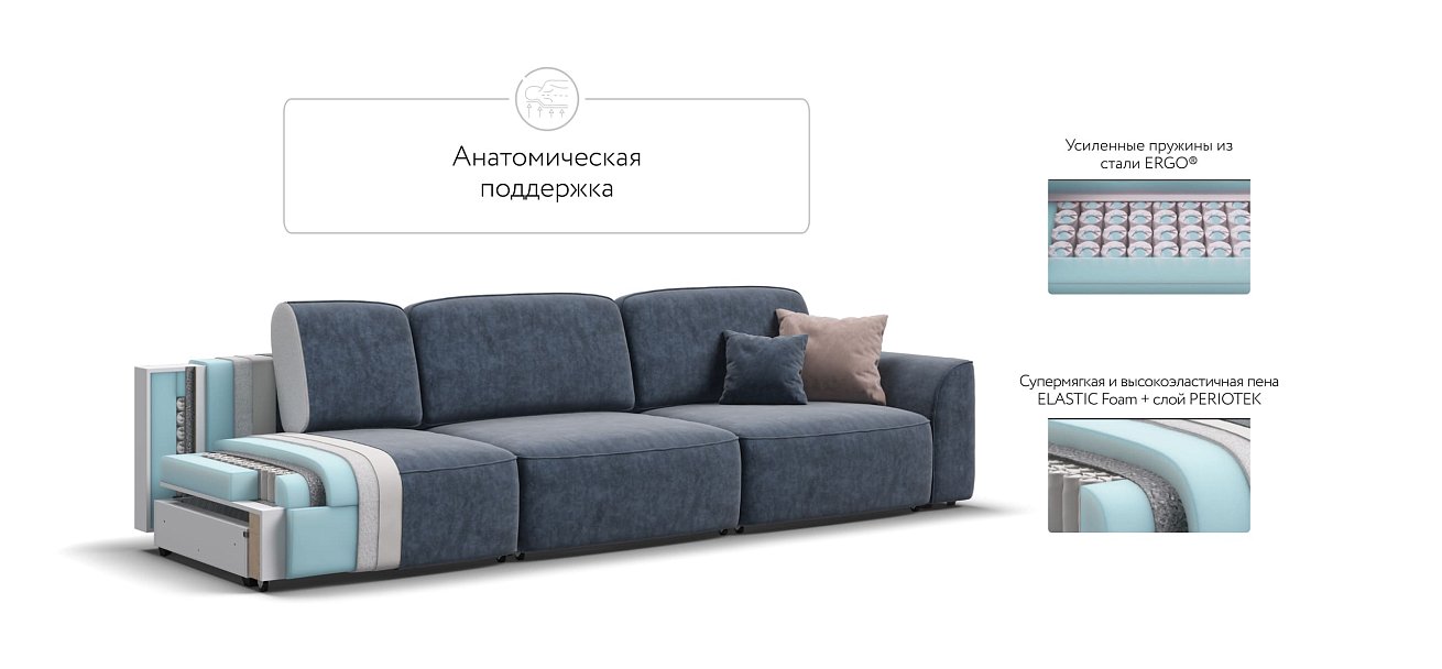 Диван KING MAX SE Велюр Royal топаз NEW