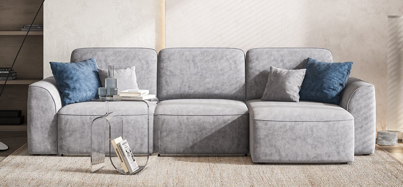 Угловой диван KING SE Велюр Роял агат