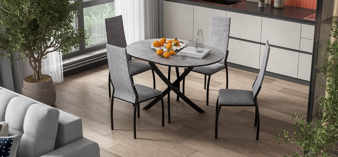 Стул АСТИ NEW 2 шт. Велюр Роял агат, Черный