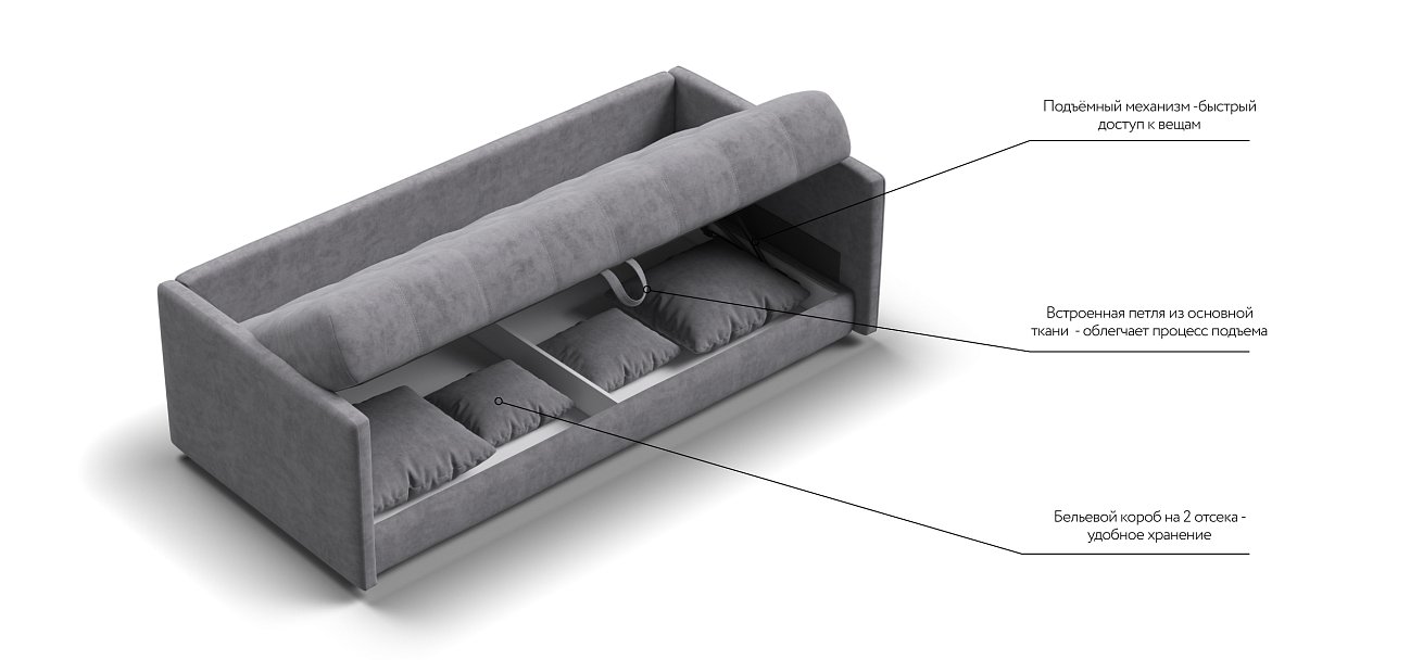 Тахта BOSS Велюр Роял агат