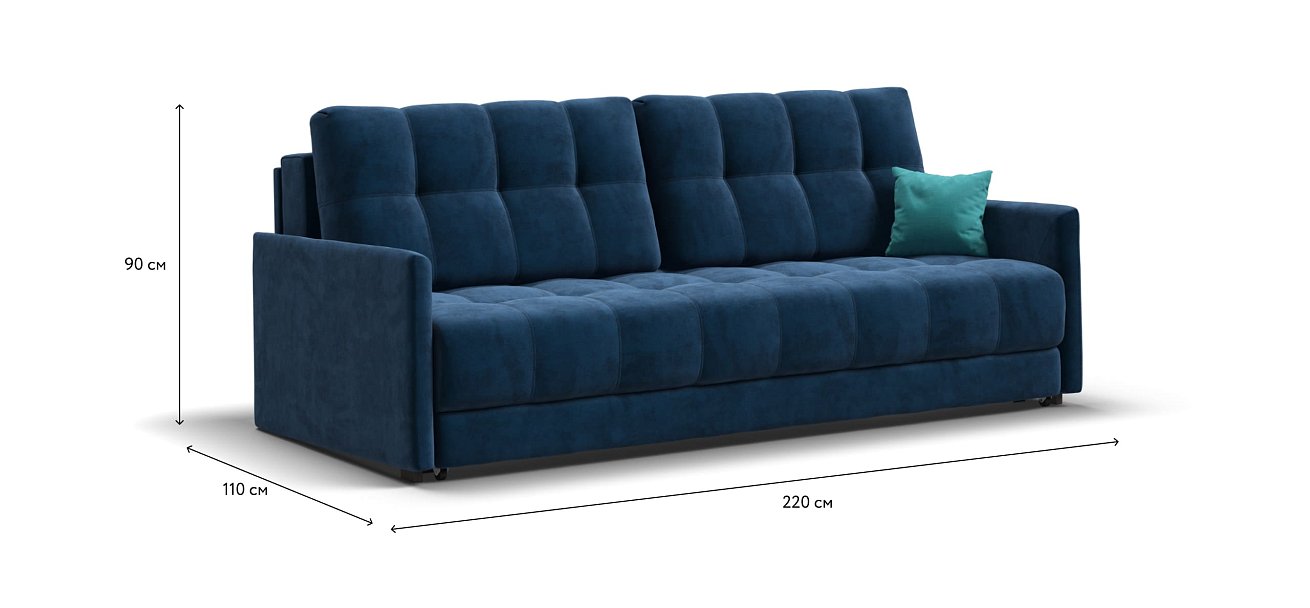 Диван BOSS 2.0 LOFT велюр Monolit синий