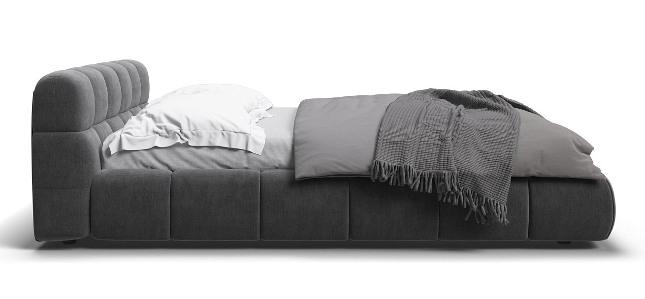 Кровать Босс Дрим 180*200 Про велюр Monolit серая