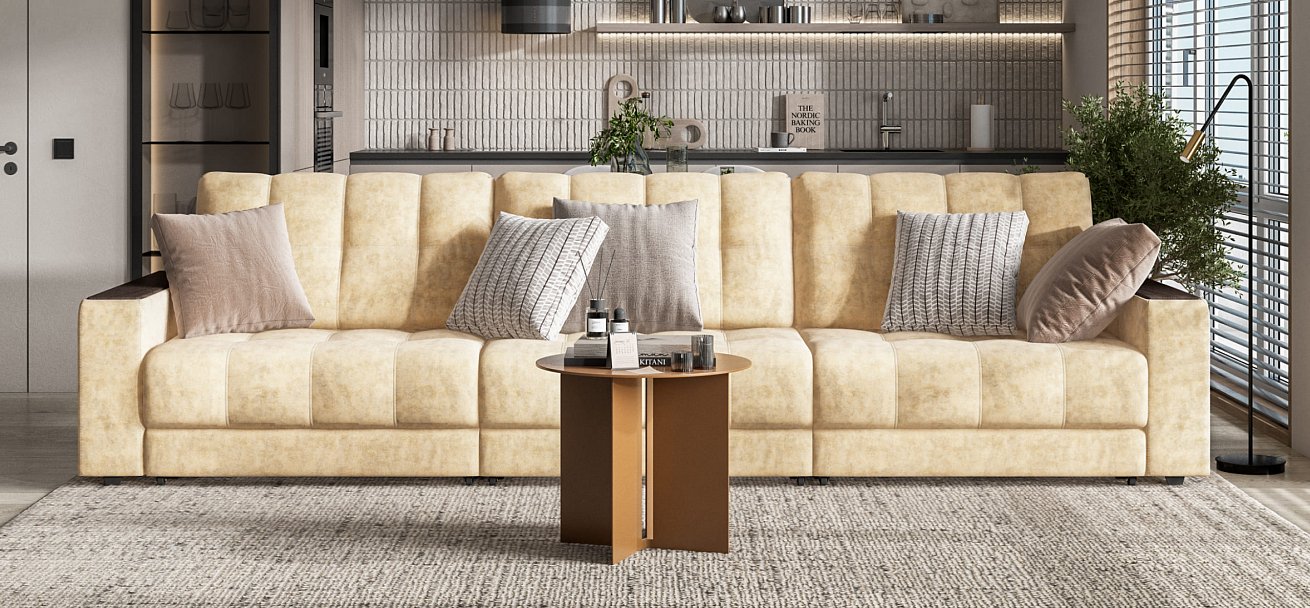 Диван BOSS GRAND Велюр Роял шампань