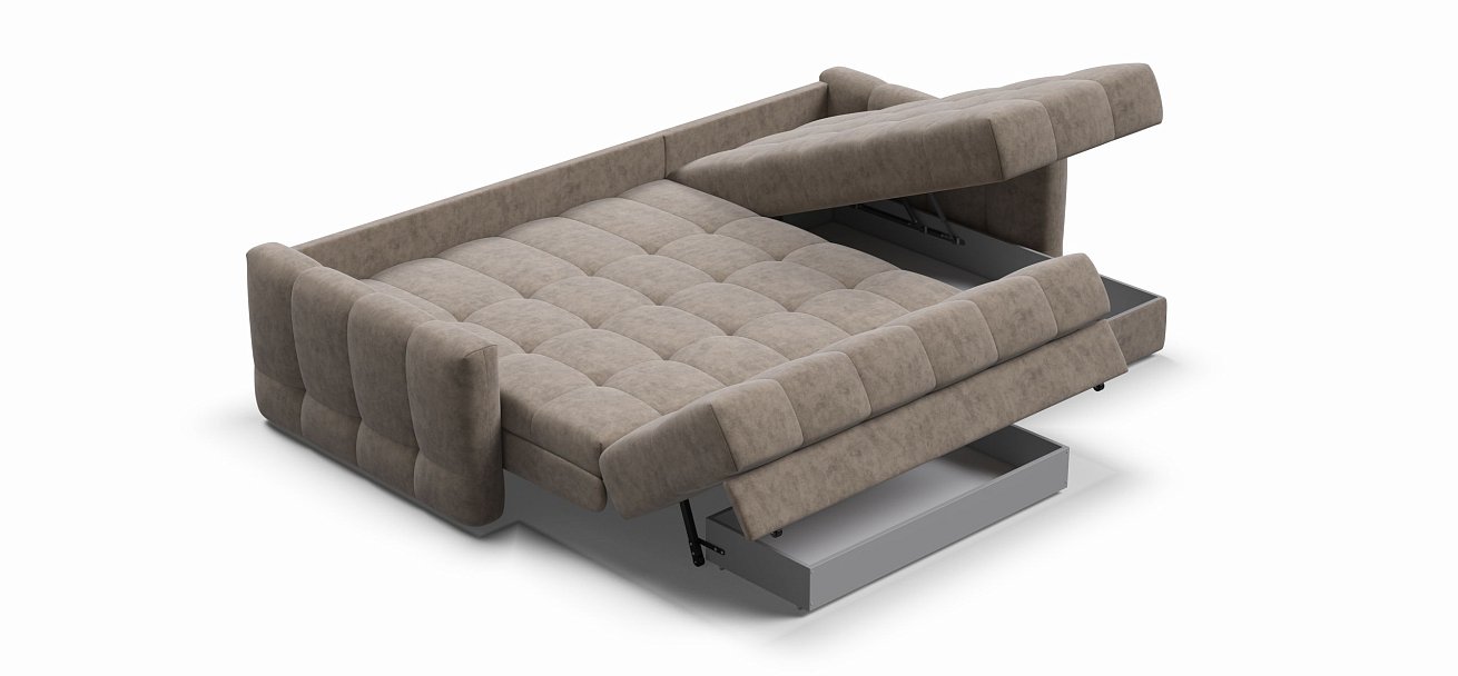 Угловой диван BOSS Sleep 160 Велюр Роял тауп