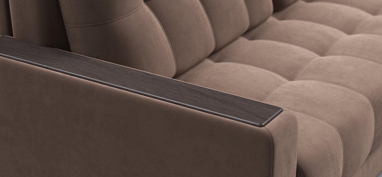 Угловой диван BOSS 3.0 MAX велюр Monolit мокко