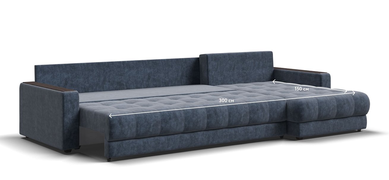 Угловой диван BOSS 3.0 MAX Велюр Royal топаз NEW