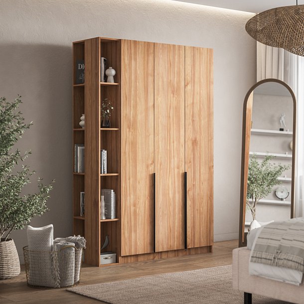 Рим 120 шкаф распашной 3Д Орех Селект