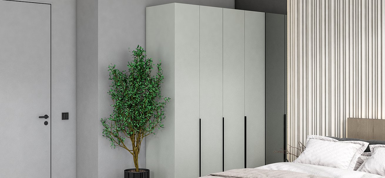 Шкаф BOSS STANDART 180 - 4Д Шиншилла серая