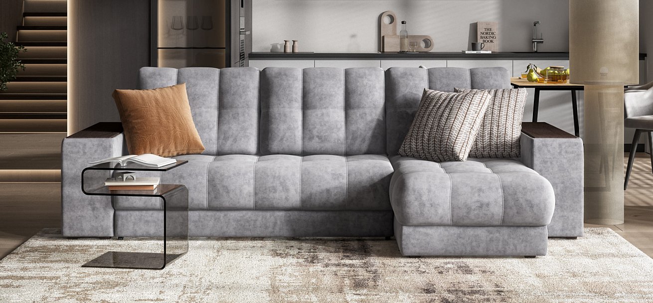 Угловой диван BOSS 3.0 XL Велюр Роял агат