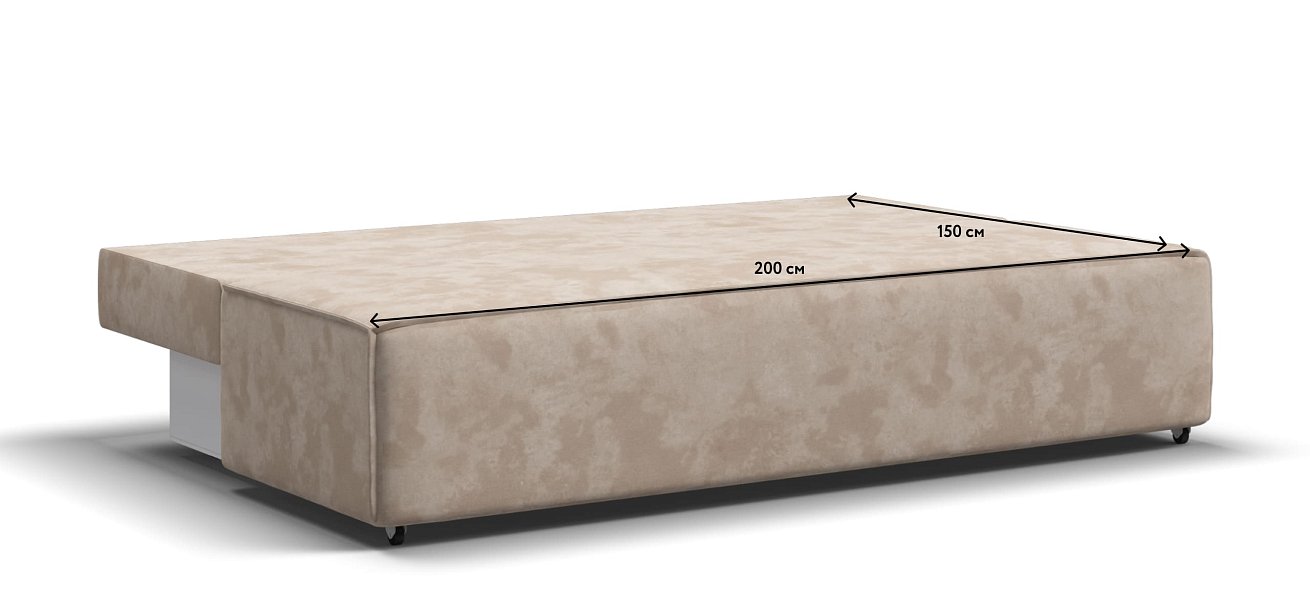 Диван NORD mini Велюр Alkantara пепел