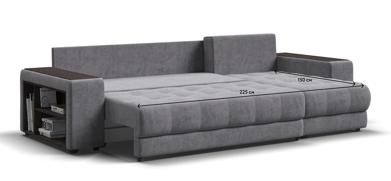 Угловой диван BOSS 3.0 XL Велюр Роял агат