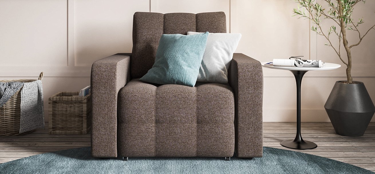 Кресло-кровать Dandy рогожка Malmo шоколад