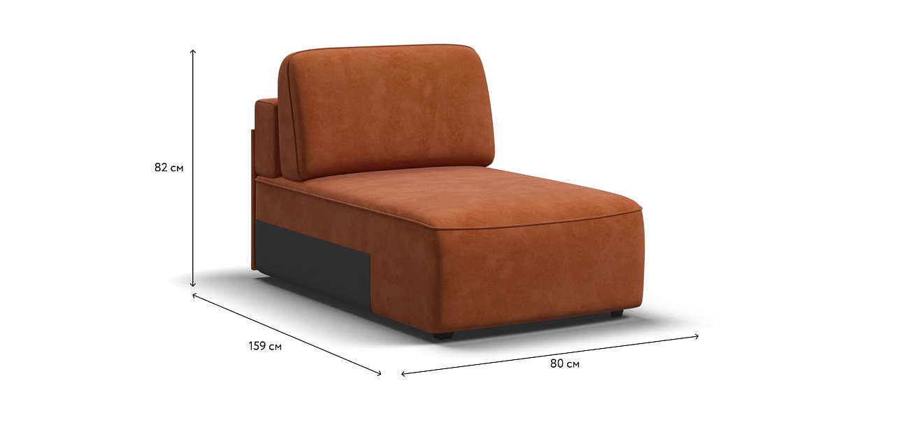 KING MODOOL оттоманка Велюр Alkantara оранж