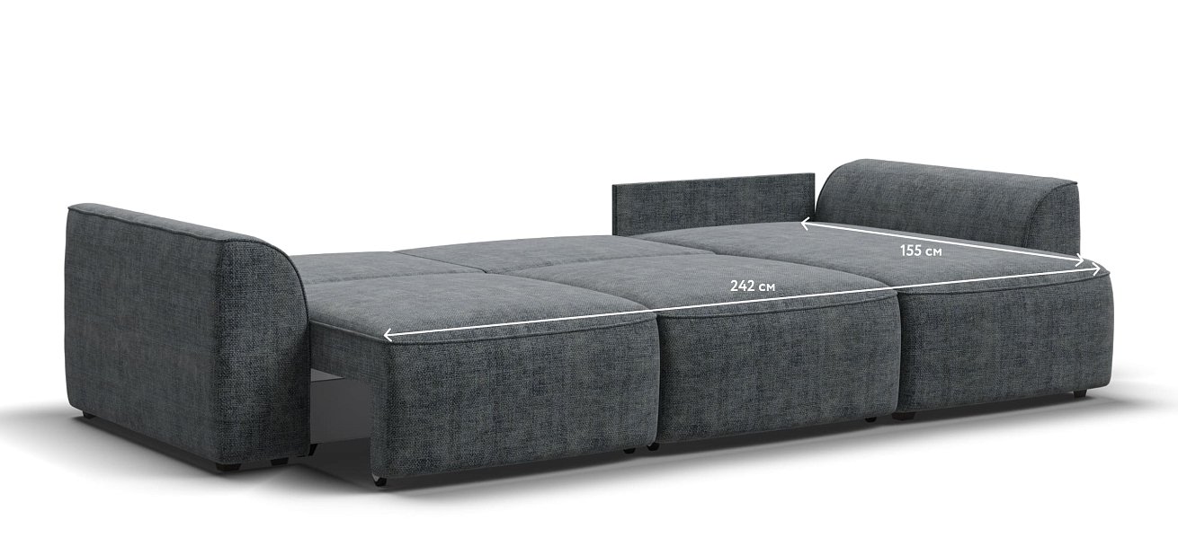 Угловой диван KING SE Шенилл IQ серый