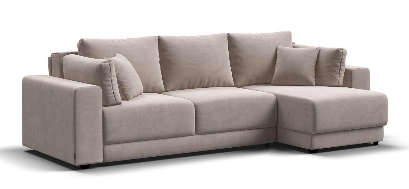 Угловой диван Босс Прайм ХЛ Велюр Monolit латте