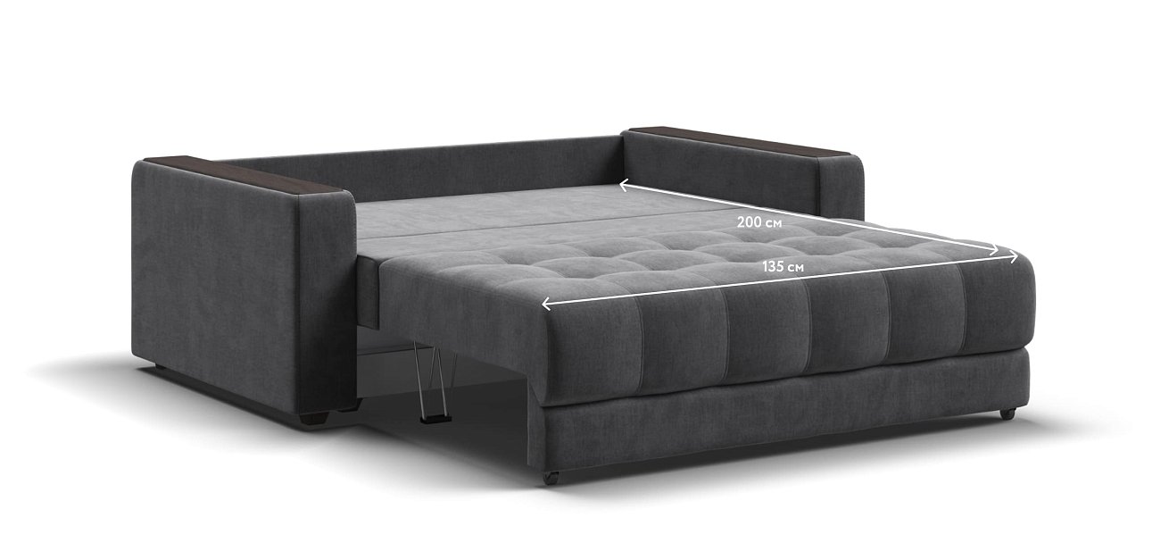 Диван BOSS Compact велюр Monolit серый