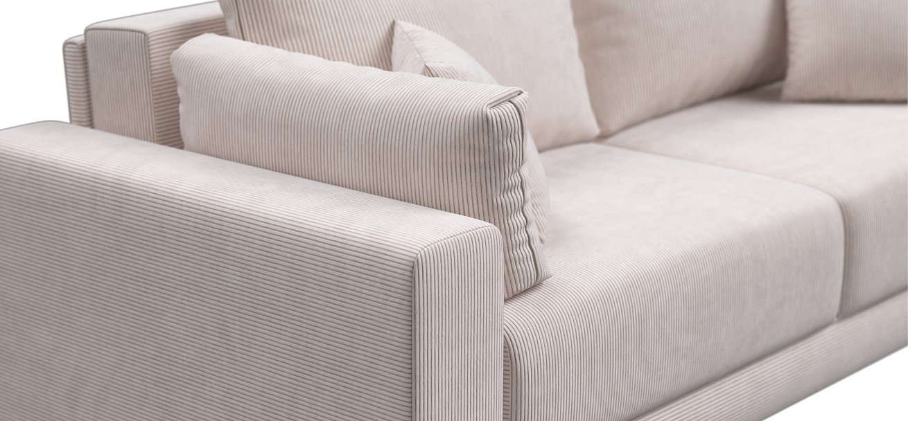 Угловой диван Босс Прайм Макс Вельвет CORD бежевый