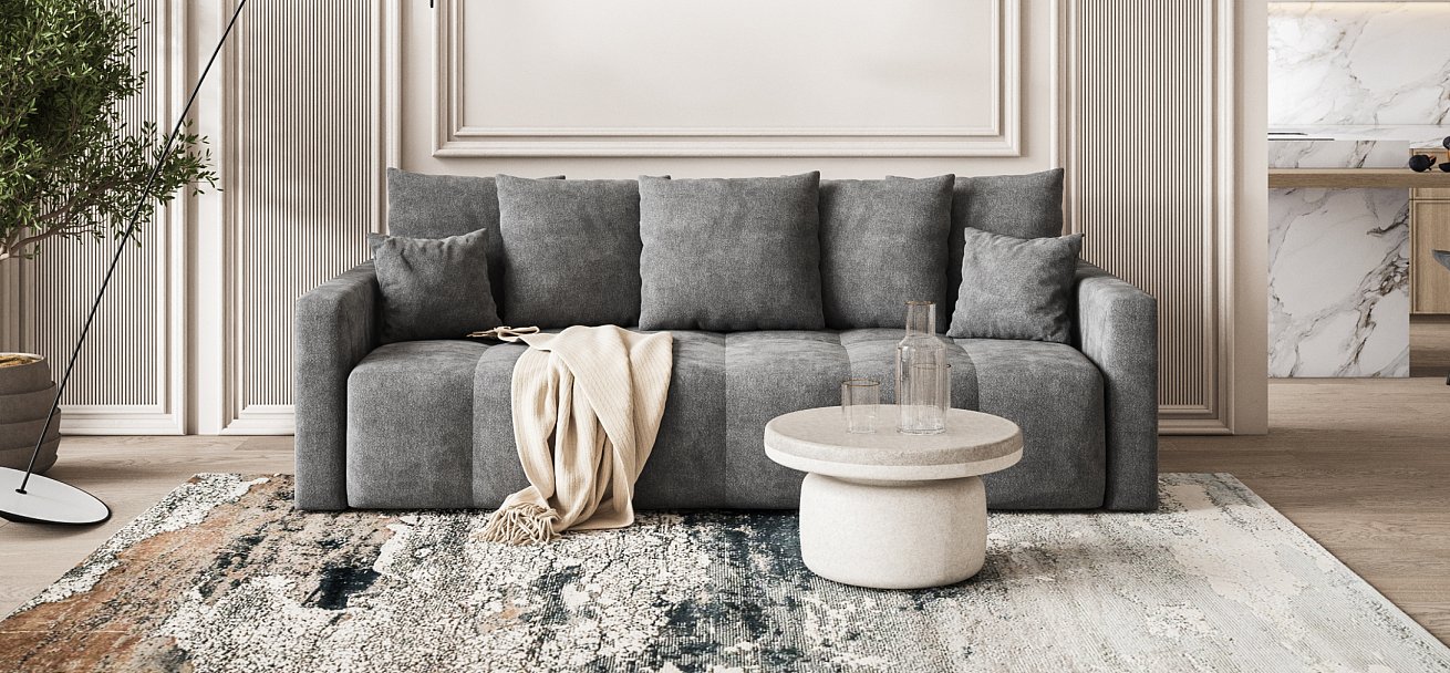 Диван BOSS TREND Шенилл CLOUD графит