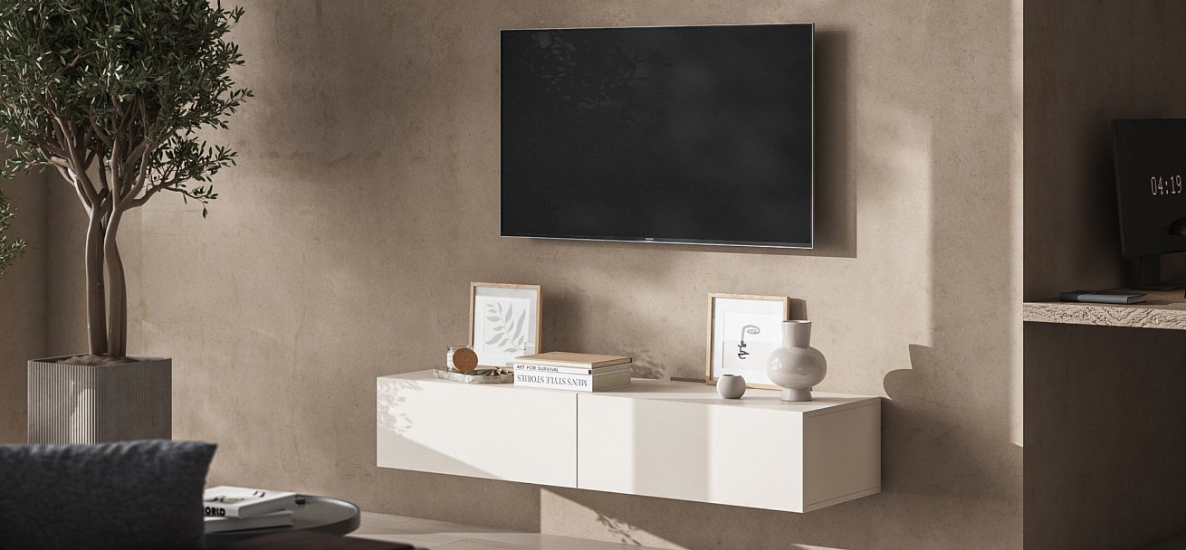 ТВ Тумба BOSS STANDART 140 Кашемир серый