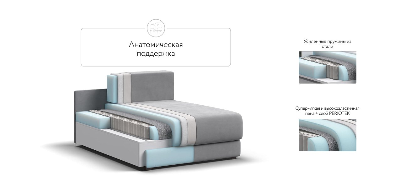 Оттоманка РИЧМОНД MODOOL Велюр Monolit сталь