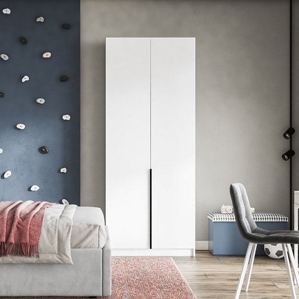 Рим 90 шкаф распашной 2Д+ящики Белый