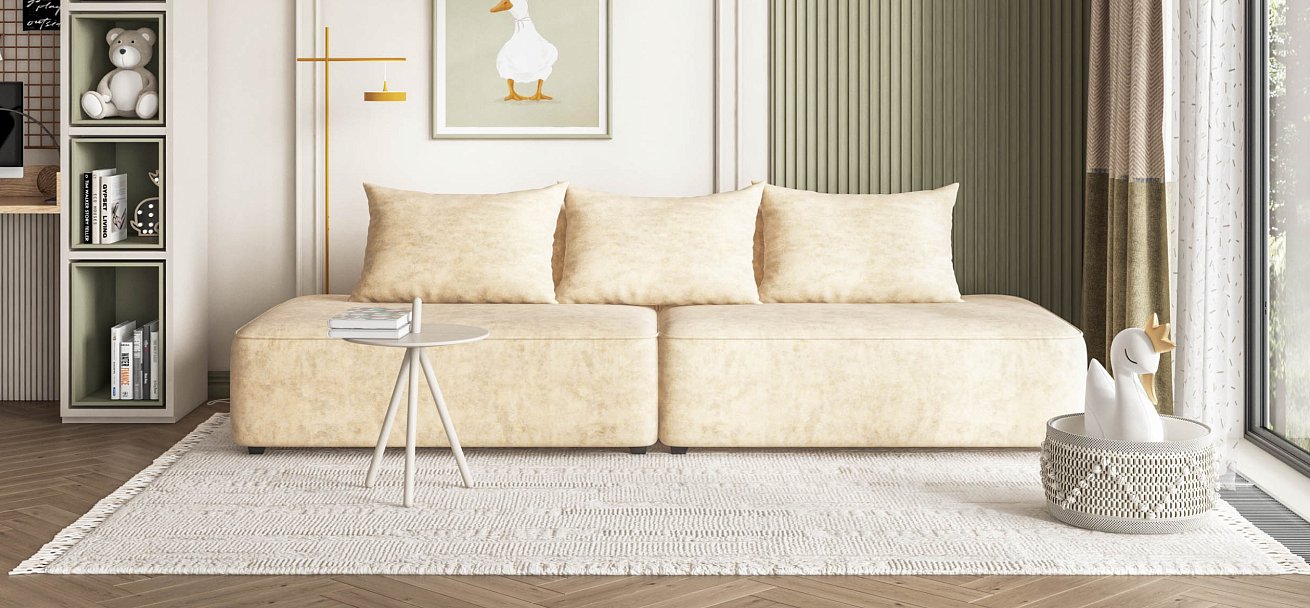 Диван KING TWIN Велюр Роял шампань