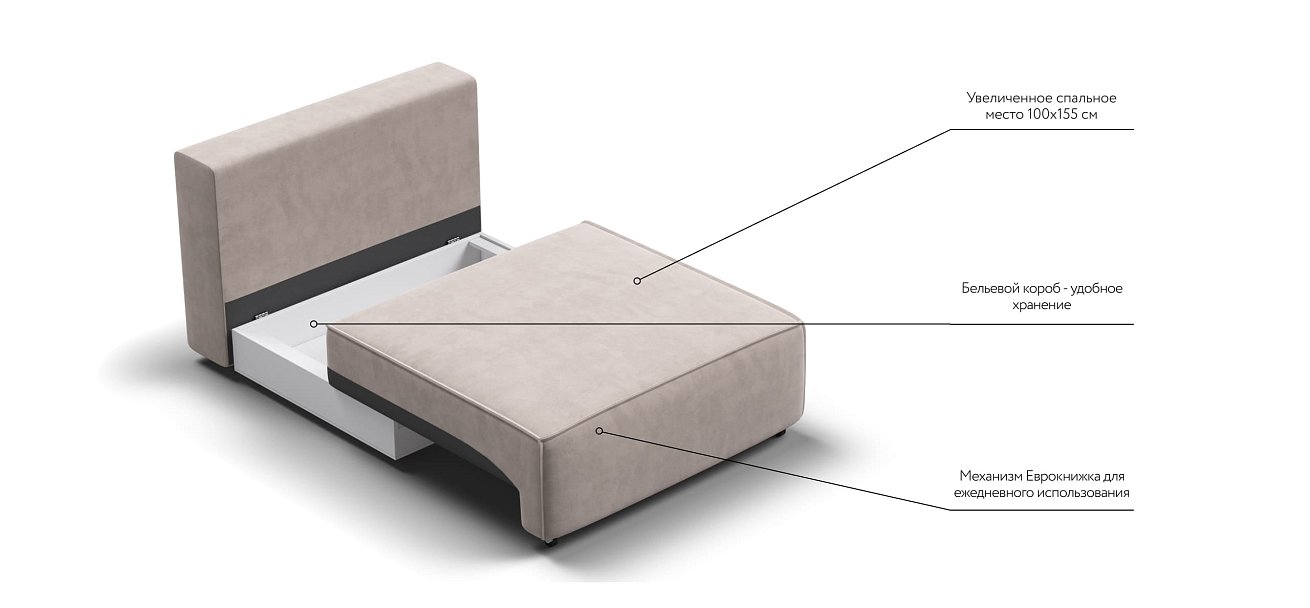 База сп.м BOSS SOFT MODOOL велюр monolit латте