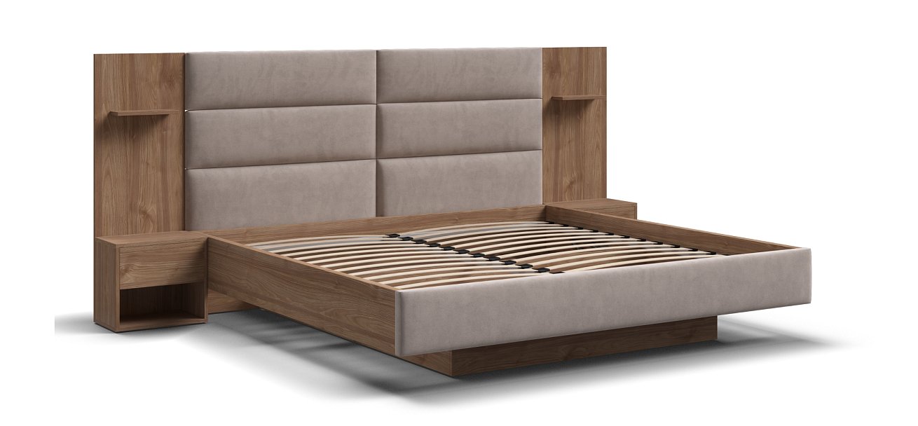 Кровать BOSS LOFT 160*200 Орех Селект, MONOLIT Латте