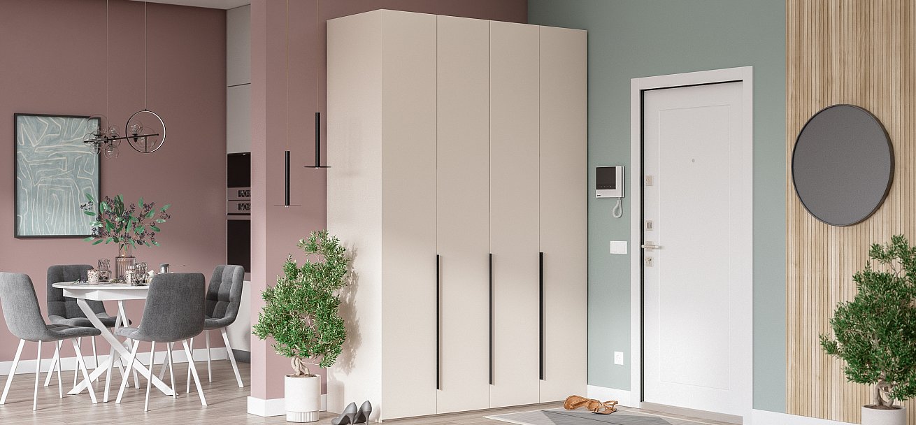 Шкаф BOSS STANDART 180 - 4Д Кашемир серый