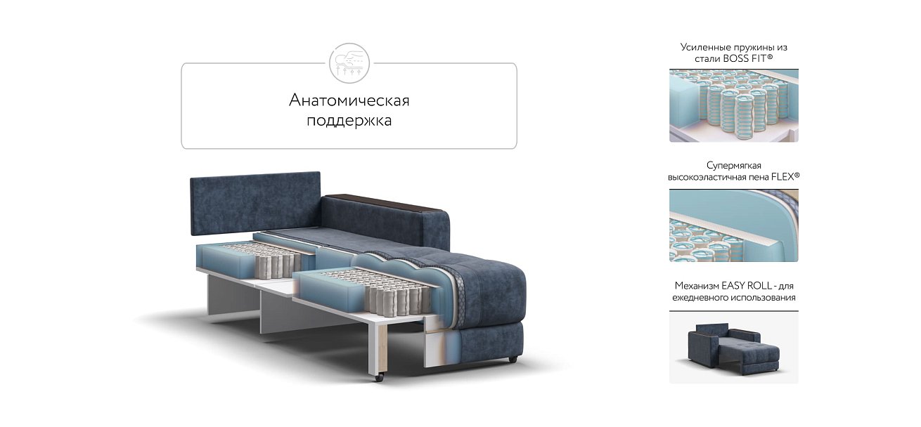 Кресло-кровать BOSS 2.0 Велюр Royal топаз NEW