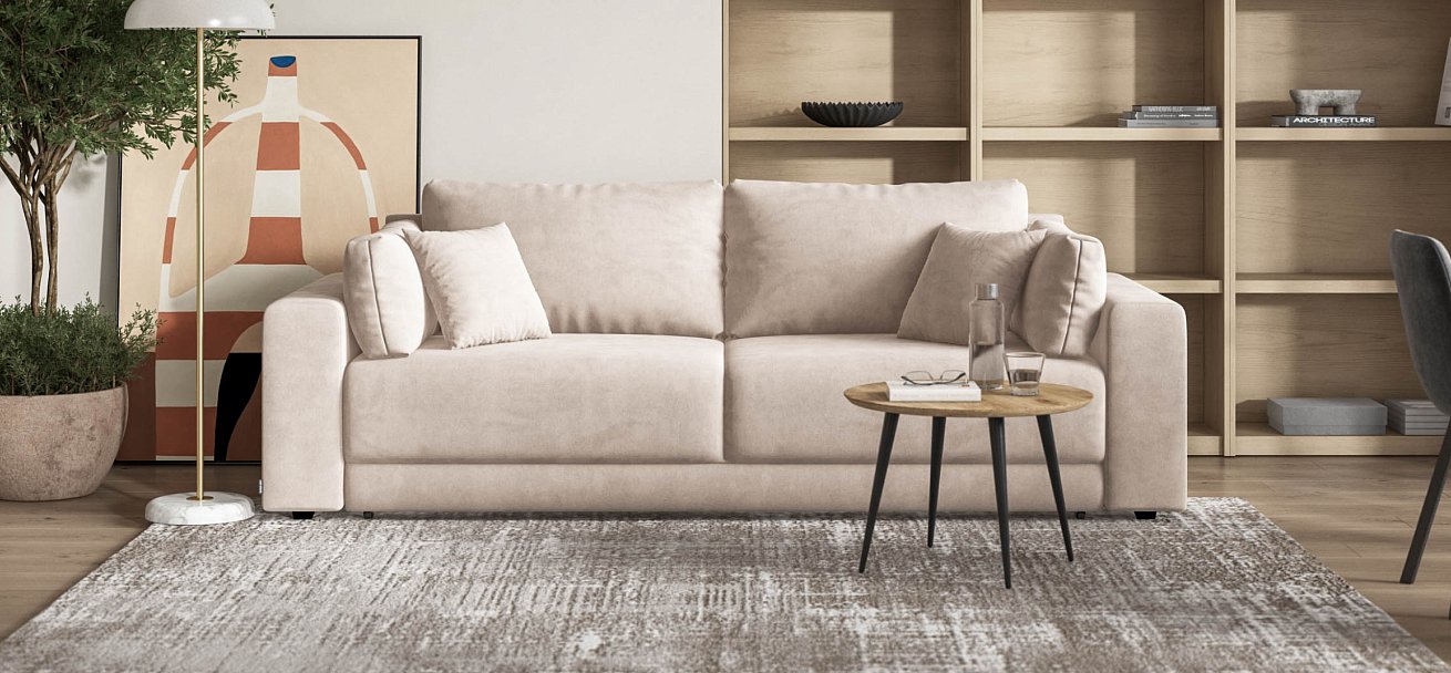 Диван Босс Прайм Велюр Monolit латте