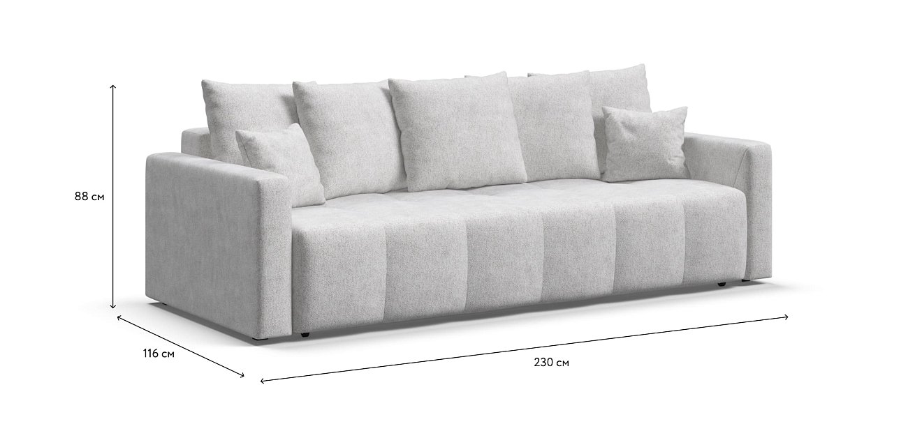 Диван BOSS TREND Шенилл CLOUD милк