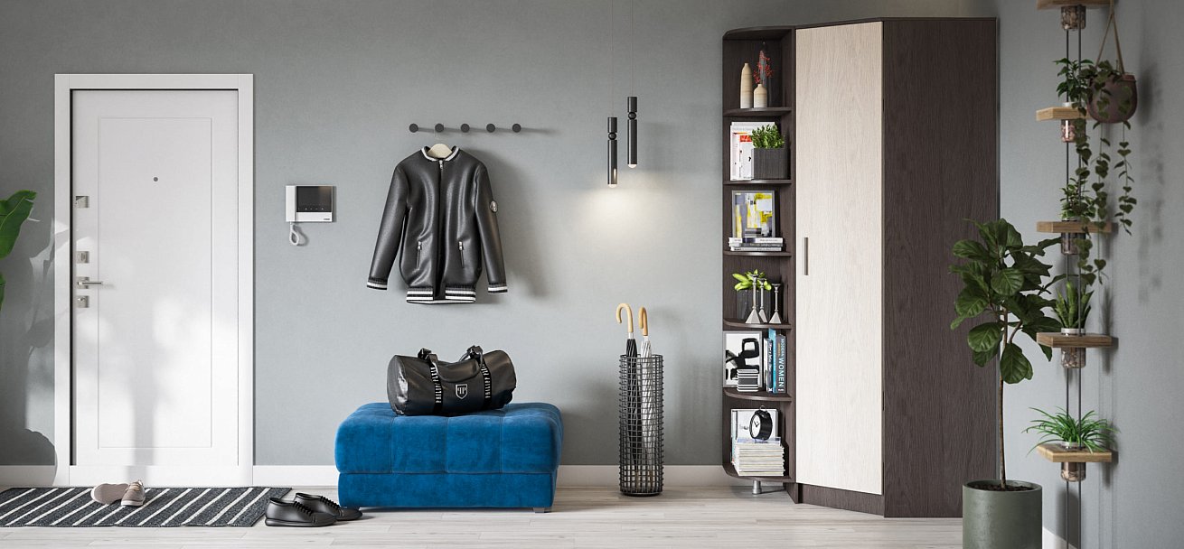 Пуф BOSS XL велюр Monolit синий