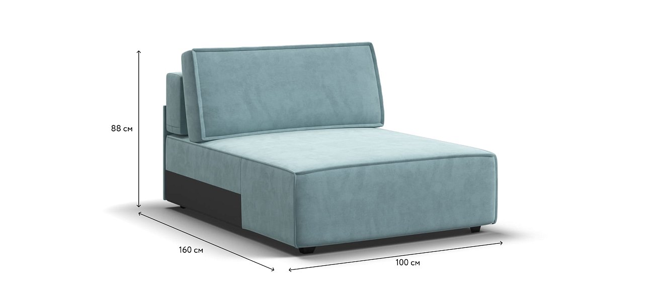 Оттоманка BOSS SOFT MODOOL велюр Monolit аква