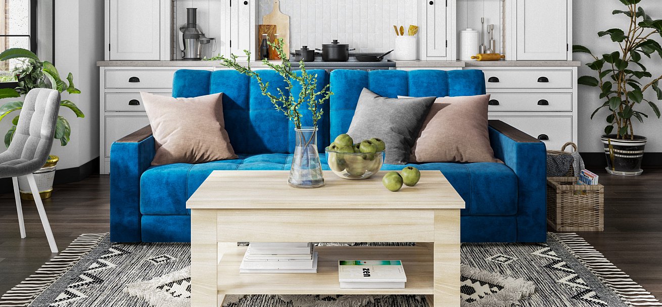 Диван BOSS 2.0 велюр Monolit синий