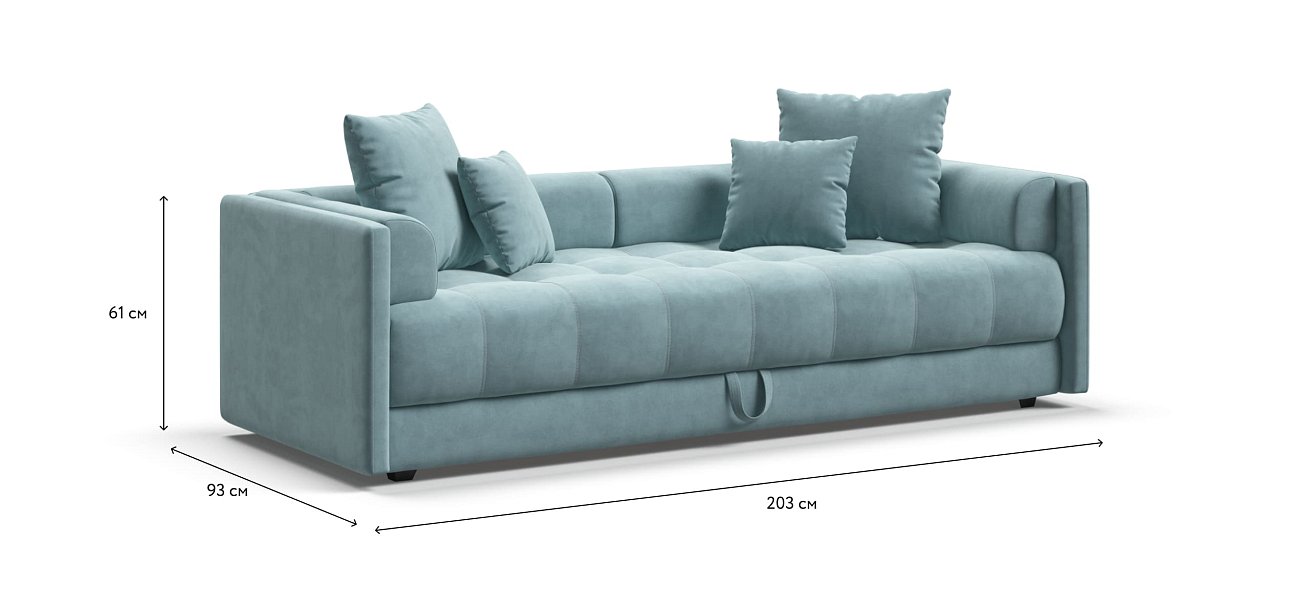 Тахта BOSS велюр Monolit аква