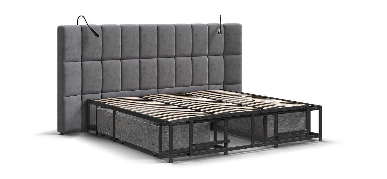 Кровать BOSS.XO 180*200 Велюр Роял агат