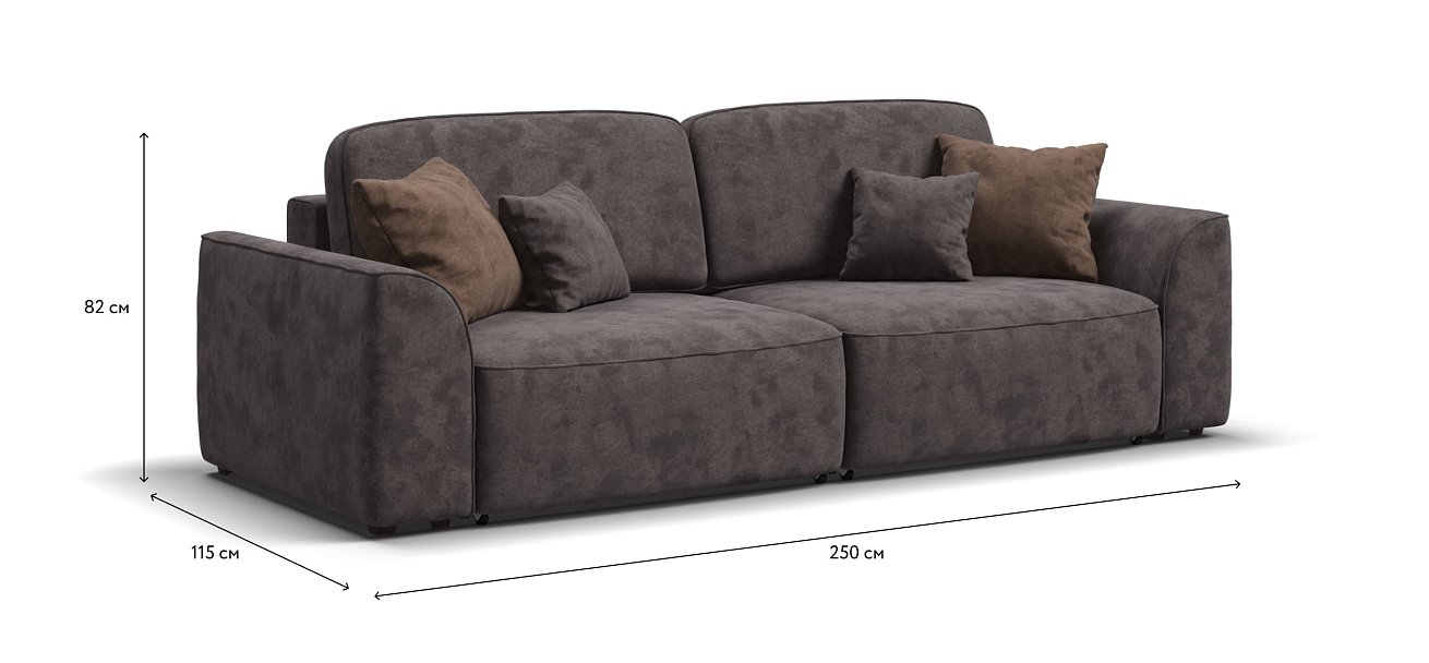 Диван KING SE велюр Alkantara серый