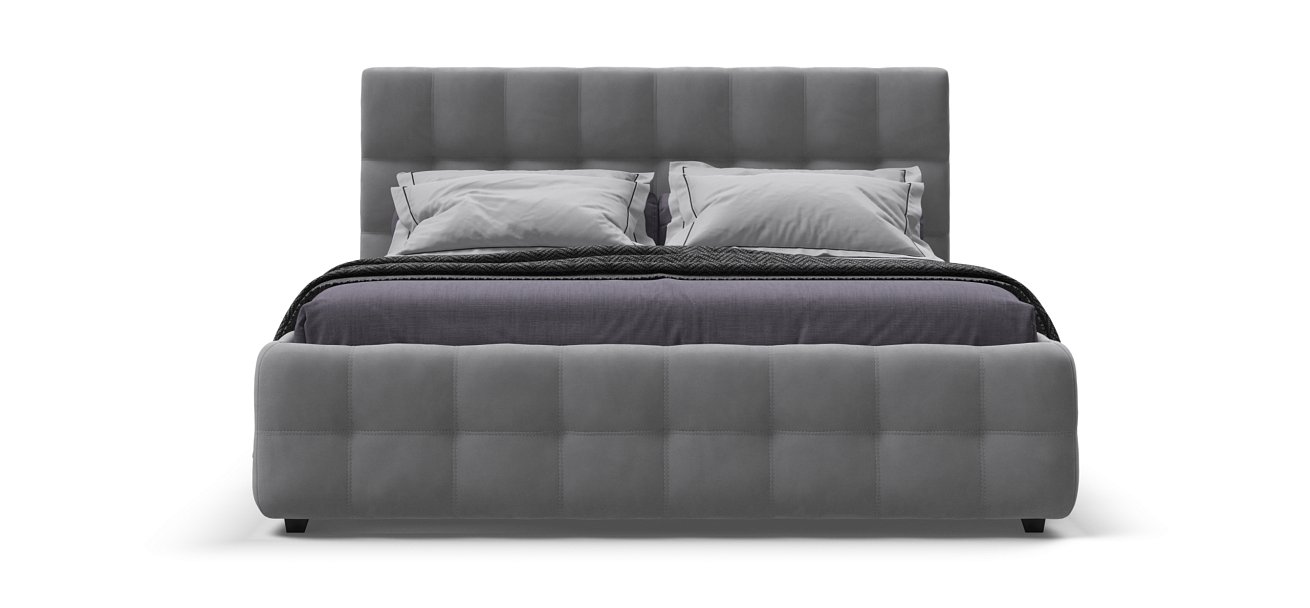 Кровать Босс 180*200 Про велюр Monolit сталь