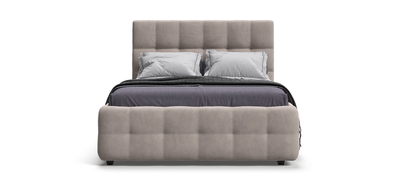 Кровать Босс 140*200 Про велюр Monolit латте