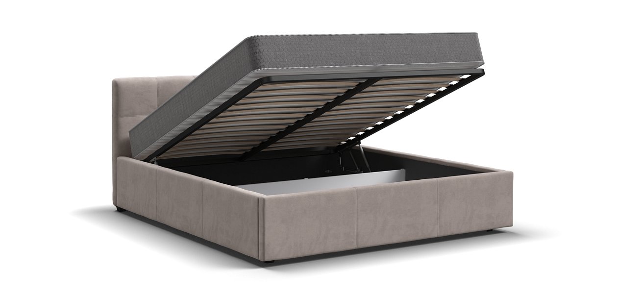 Кровать Белла 160*200 велюр Monolit латте