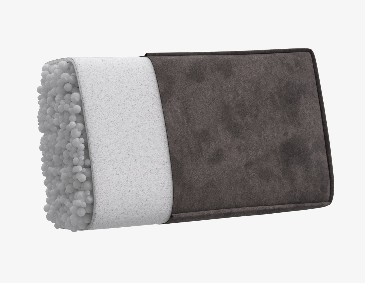 Мягкие набивные подушки, в сочетании холлофайбера и дробленой пены, поддерживают спину, приспосабливаясь под изгибы тела.