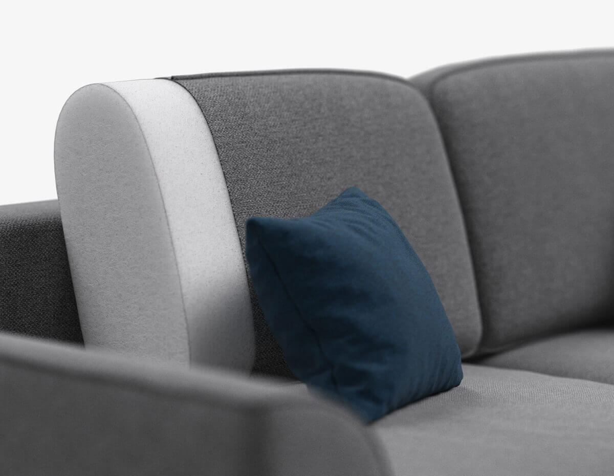 Мягкие подушки с наклоном из формованной пены - обеспечат супер комфортную посадку и отдых, не деформируясь и быстро восстанавливая форму.