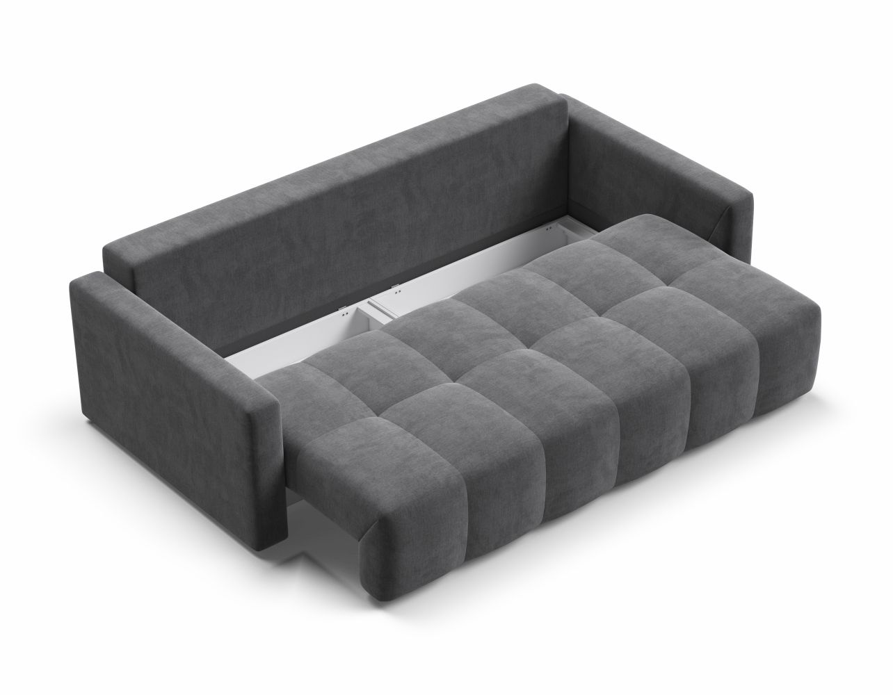 Бельевой короб под посадочной частью разделен на 2 отсека - удобное и безопасное хранение постельного белья