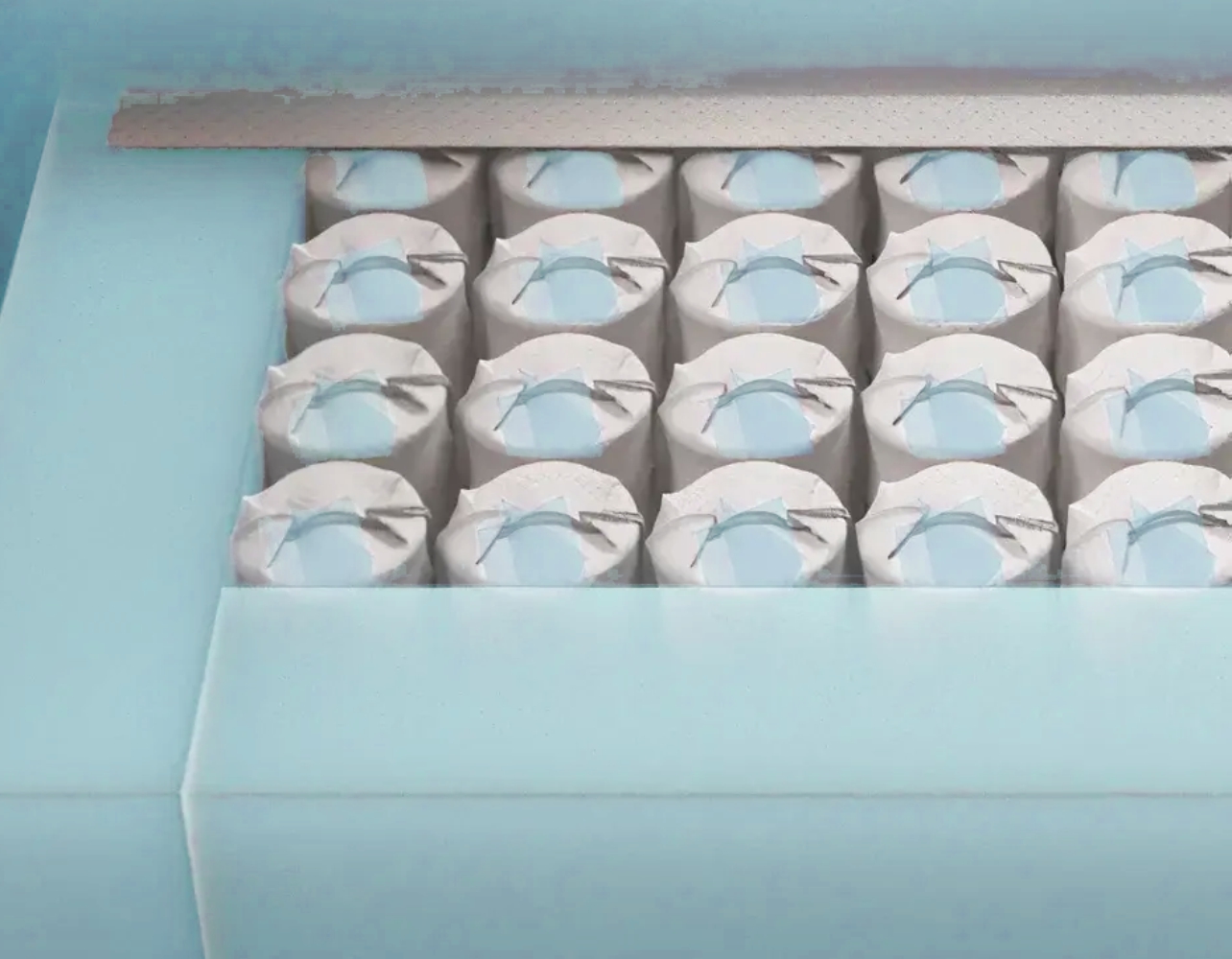 Усиленный блок независимых пружин ERGO выполнен из прочной антикоррозийной стали