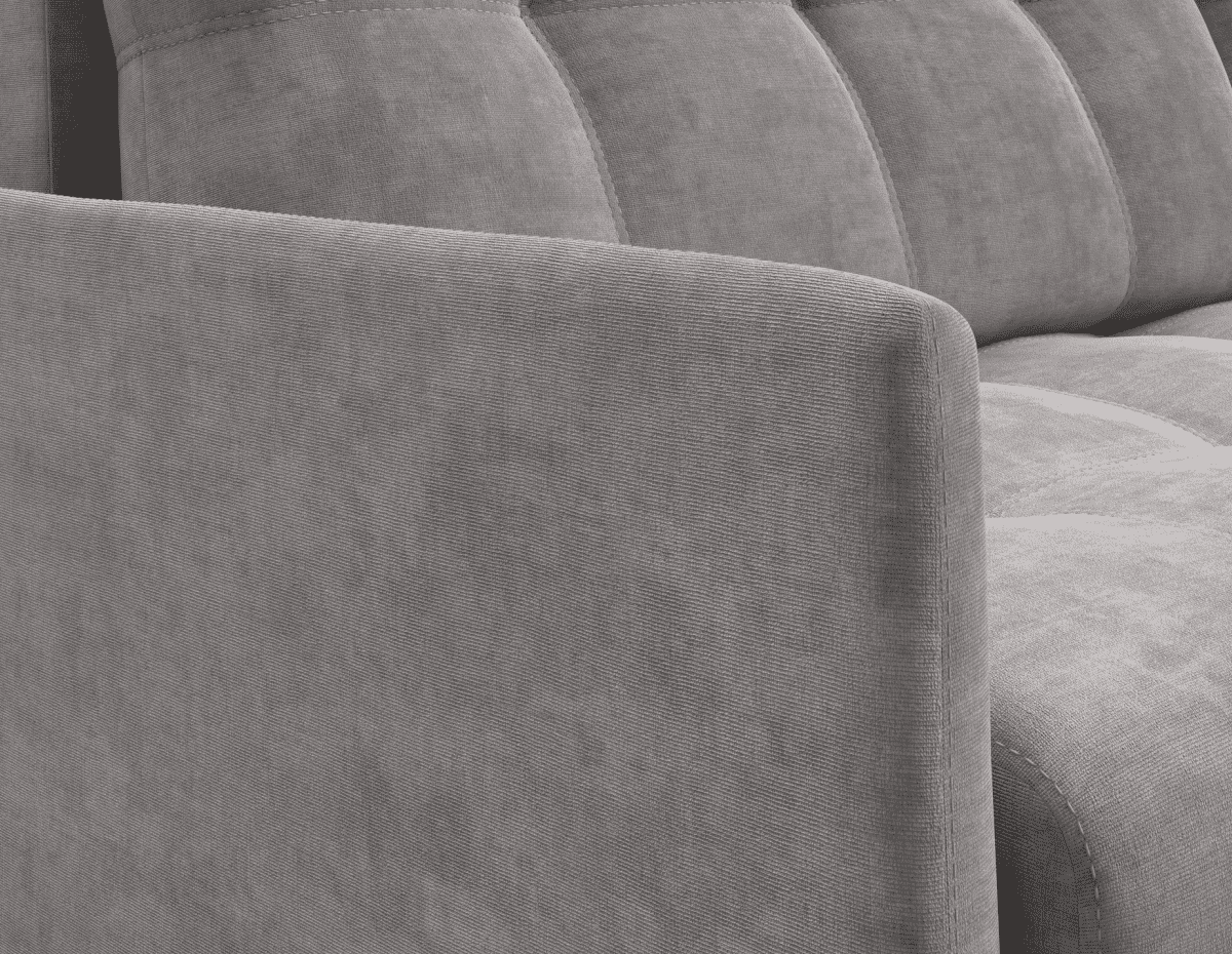 Узкие подлокотники экономят место.