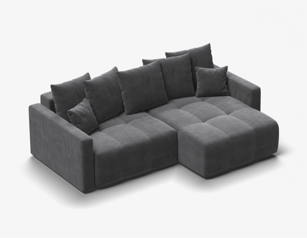 Простой и надежный механизм еврокнижка позволяет ставить диван вплотную к стене