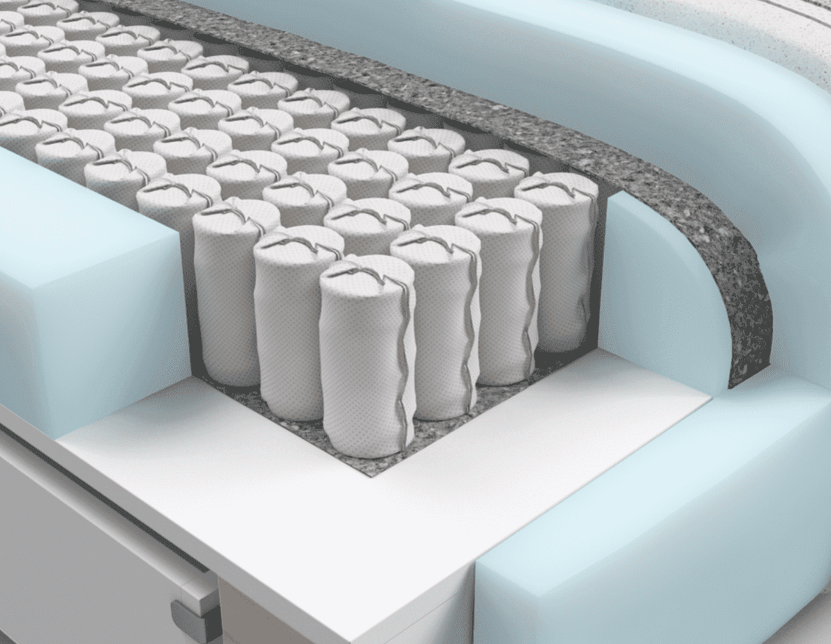 Независимые пружины и пена Anatomix – оптимальная плотность для комфортного сна.